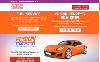 Fusion Carwash website