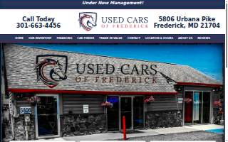 Used Cars of Frederick website
