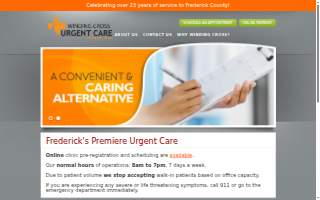 Winding Cross Urgent Care of Frederick website