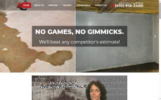 Anchor Waterproofing of Baltimore website