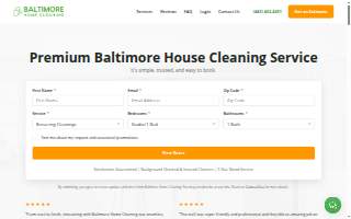 Baltimore Home Cleaning website
