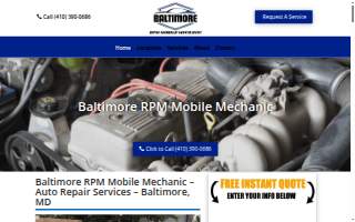 Baltimore RPM Mobile Mechanic website