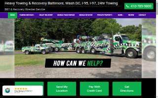 BBT & Recovery Wrecker Service of Baltimore website