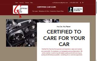 Certified Car Care website