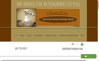 Chefs 2 Go Catering and Events website