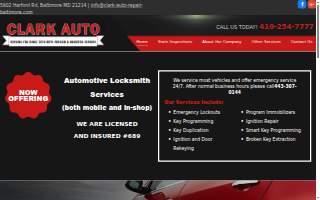 Clark Auto Repair website