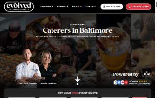 Evolved Catering Baltimore website