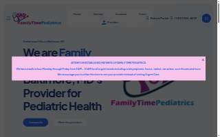 Family Time Pediatrics website