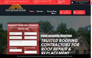 Four Seasons Roofing website