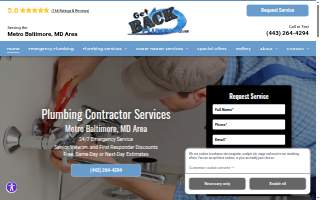 Get Back Plumbing website