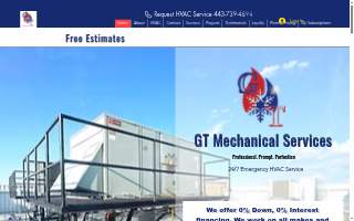 GT Mechanical services website