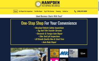 Hampden Auto Repair & Tire Services website