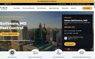 Hawx Pest Control of Baltimore website