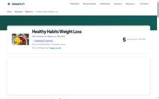 Healthy Habits Weight Loss website