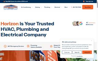 Horizon Services - Air Conditioning, Heating, Plumbing, & Electrical of Marlton website