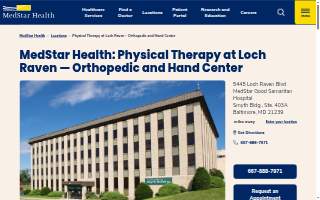 MedStar Health: Physical Therapy at Loch Raven - Orthopedic and Hand Center website