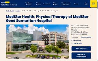 MedStar Health: Physical Therapy at MedStar Good Samaritan Hospital website