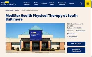 MedStar Health: Physical Therapy at South Baltimore website