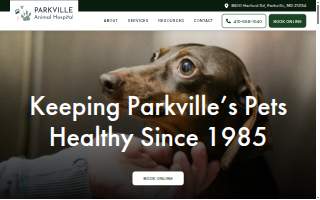 Parkville Animal Hospital website