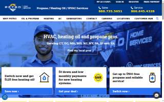 Petro Home Services website