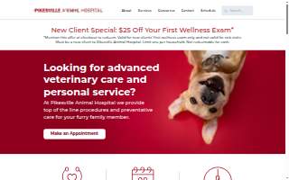 Pikesville Animal Hospital website