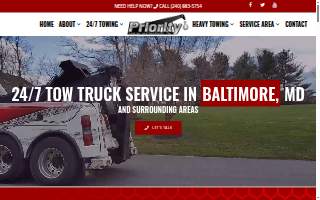 Priority Towing - Cars, Heavy Duty & Semi Truck Towing website
