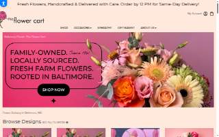 The Flower Cart of Baltimore website