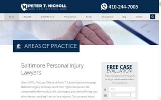 The Law Offices of Peter T. Nicholl website