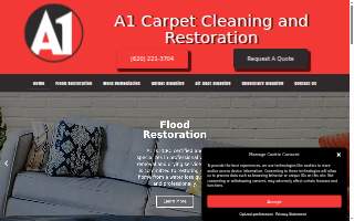 A-1 Carpet Cleaning & Restoration website