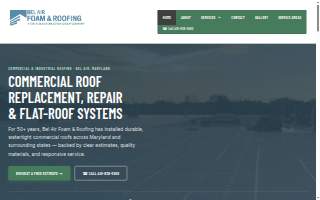 Bel Air Foam & Roofing website