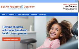 Bel Air Pediatric Dentistry website