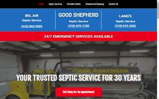 Bel Air Septic Service website