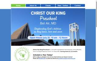 Christ Our King Preschool in Bel Air, MD website