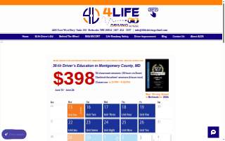 4Life Driving School of Bethesda website