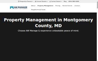 AW Manage Property Management website