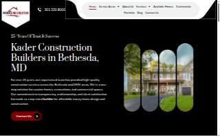 Kader Construction Builders, LLC website