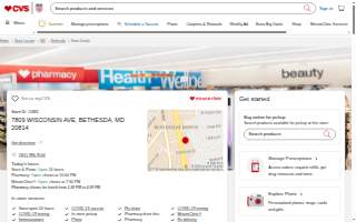 MinuteClinic at CVS of Bethesda website