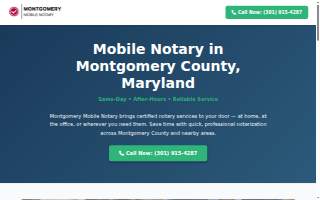 Montgomery Mobile Notary of Bethesda website