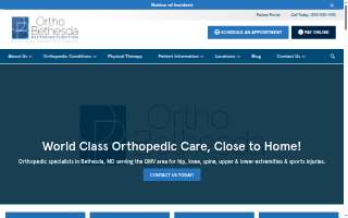 OrthoBethesda (Bethesda, MD) website