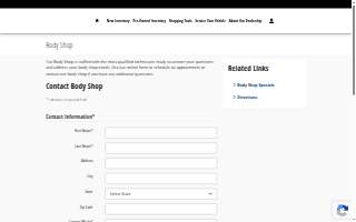 Ourisman Volkswagen and Volvo Bodyshop website