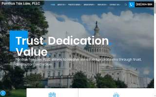 Pontius Tax Law, PLLC of Bethesda website