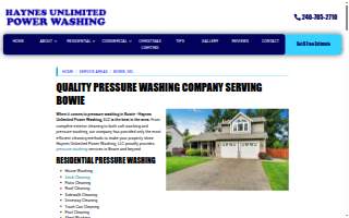 Haynes Unlimited Power Washing website