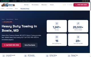 Heavy Duty Towing website