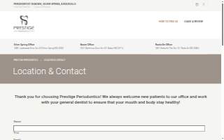 Prestige Periodontics website
