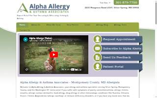Alpha Allergy & Asthma Associates of Calverton website