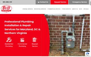 B & D Plumbing & Heating Inc website