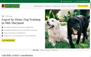 Bark Busters Home Dog Training Mid-Maryland of Calverton website