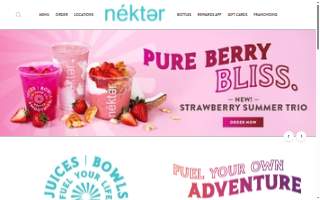 Nekter Juice Bar of Calverton website