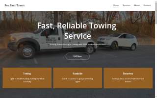 Pro Fast Towing LLC of Calverton website