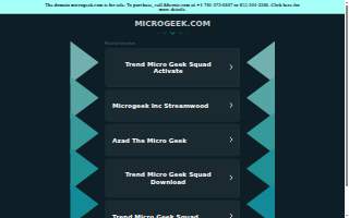 The Micro Geek website